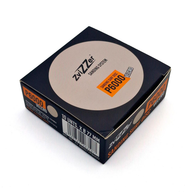 SANDING SURF DISC VELCRO - Diameter 77mm - P6000 - ZV-SS0077P6000 - Box of 10 pieces - Zvizzer