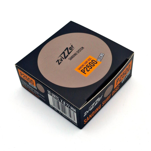 SANDING SURF DISC VELCRO - Diameter 77mm - P2500 - ZV-SS0077P2500 - Box of 10 pieces - Zvizzer