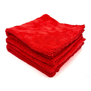 Happy Ending Edgeless Microfiber Towel Red - 40x40cm - Pack of 3 - Chemical Guys