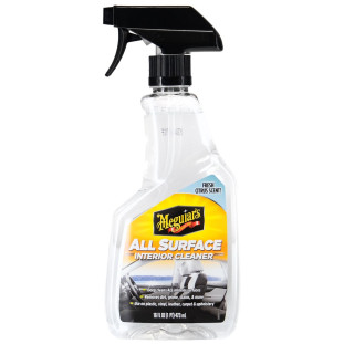 Meguiar's multi-surface interior cleaner ready to use. Compatible with fabrics, carpets, plastics, vinyls, etc.