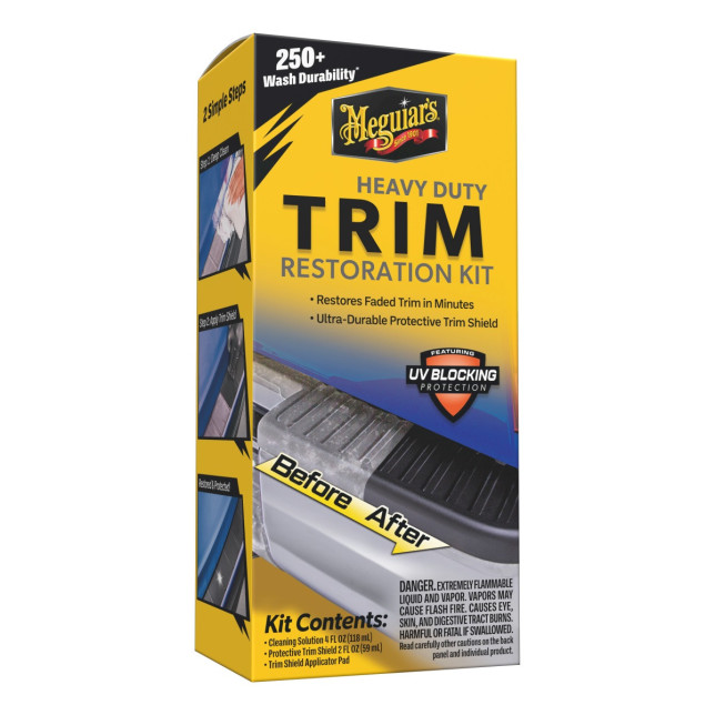 Complete exterior plastics re-pigmentation kit for sun-faded surfaces by Meguiar's.