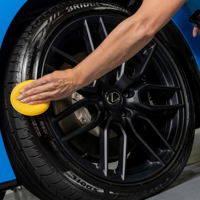 Ultra Tyre Shine to protect and enhance your tyre sidewalls. Very glossy look