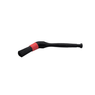 Red Angled Wheel Brush by KOCH CHEMIE. For cleaning wheel spokes, engine, and dirty work.