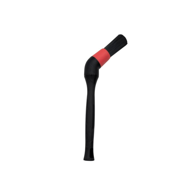 Red Angled Wheel Brush by KOCH CHEMIE. For cleaning wheel spokes, engine, and dirty work.