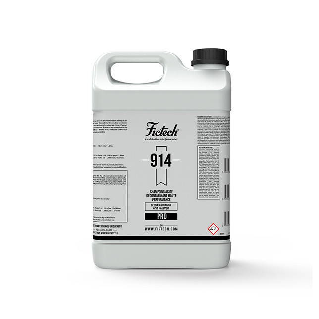 Fictech 914 Acid Shampoo decontamination anti-limescale car pro
