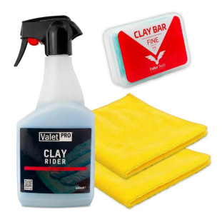 Clay bar decontamination kit + lubricant + microfibers