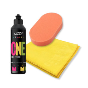 One Step Manual Polishing Pack ZviZZer One Polish and Orange Flexipads Hand Applicator