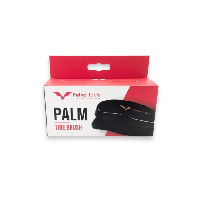 Falko Tools Palm Tire Brush - Brosse Pneu Ergonomique Bois