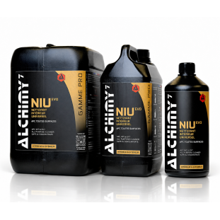 The Universal Interior Cleaner cleans interior surfaces.