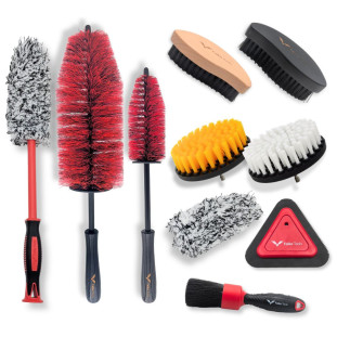 Falko Tools Pack Brosses Detailing Jantes & Intérieur - 9 brosses