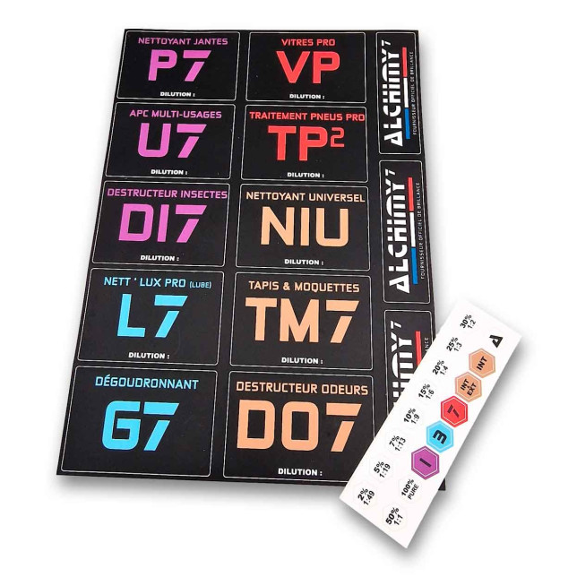 Alchimy7 Label Sheet (Pro Range) Alchimy7 - AL148PE
