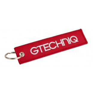 GTECHNIQ flame-shaped fabric key ring.