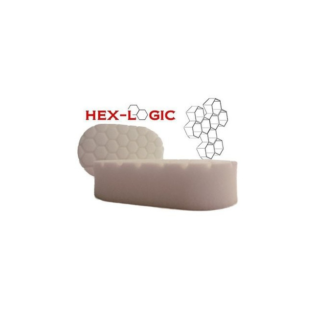 Hex Logic White "Polishing" Hand Applicator Pad Hex-Logic - HL019HA
