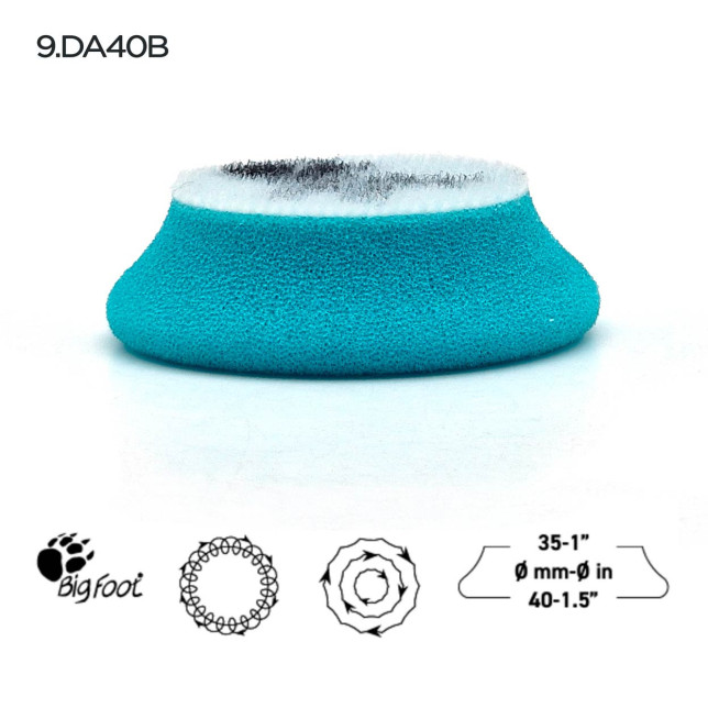 9.DA40B - INTERMEDIATE POLISHING FOAM PAD AZUR - RUPES