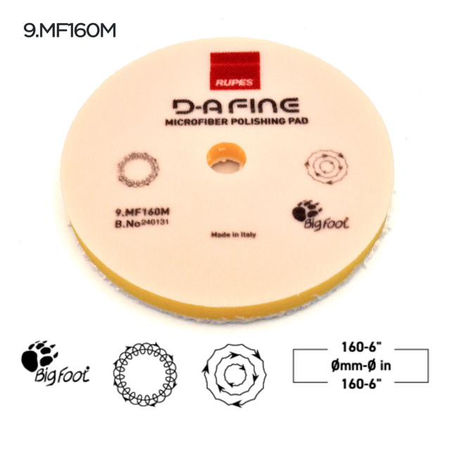 9-MF160M/48 D-A-Fine-Polishing-Microfiber-pad 160-mm-Rupes